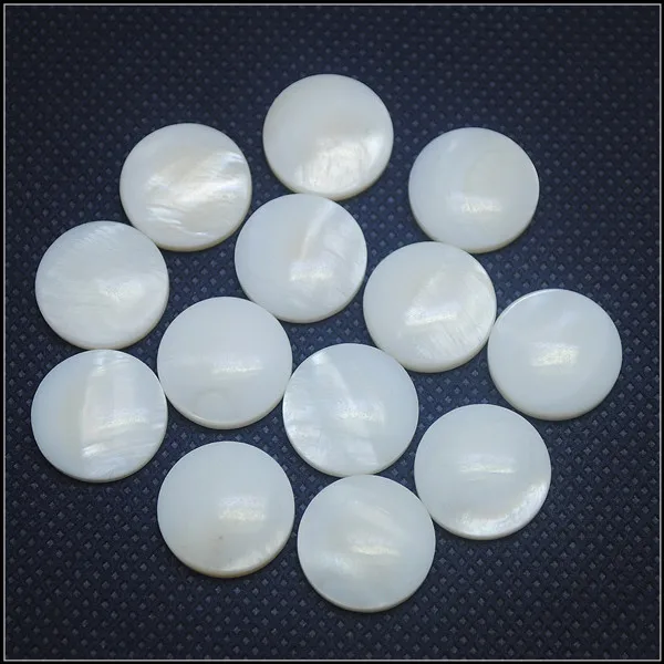 

30PCS Wholesale White Mother Of Pearl Cabochons Shell Bracelet Making Round Shape Finger Rings 8MM 10MM 12MM 14MM 25MM