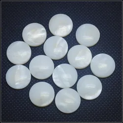 20PCS Wholesale White Mother Of Pearl Cabochons Shell Bracelet Making Round Shape Finger Rings 8MM 10MM 12MM 14MM 25MM