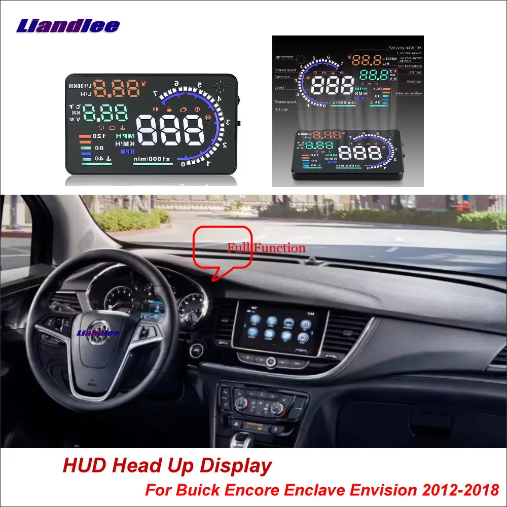 

Car HUD Head Up Display For Buick Encore Enclave Envision 2012-2018 Safe Driving Screen OBD Projector Windshield