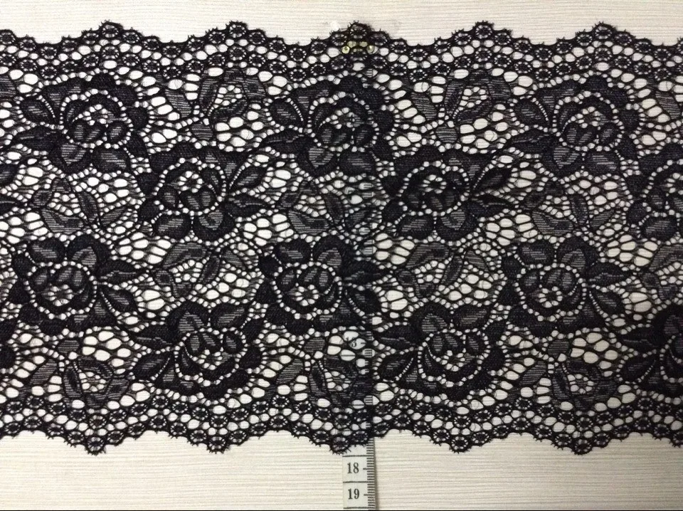 

18cm luxurious and exquisite elastic jacquard lace, soft and elegant lace trimming,XERY-YXF6