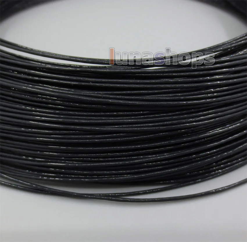 LN005063 Black 200m 26AWG 99.9% Acrolink Pure Silver +7N OCC Signal Wire Cable 65/0.05mm2 Dia:0.82mm For DIY