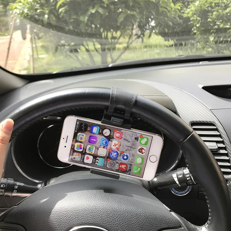 Universal car phone holder steering wheel clip bracket for Peugeot Mazda 2 3 5 6 CX5 CX7 CX9 Atenza Axela