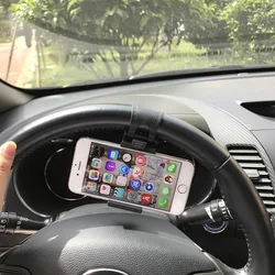 Universal car phone holder steering wheel clip bracket for Peugeot Mazda 2 3 5 6 CX5 CX7 CX9 Atenza Axela