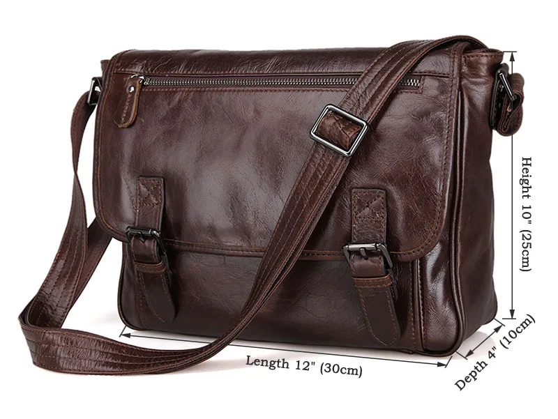 Fashion Genuine Leather Shoulder Bag Men leather Messenger Bag men Crossbody bag Sling male Leisure Bag Casual Coffee New M184