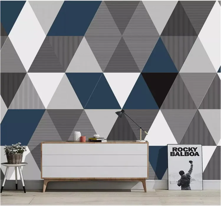 

Nordic Modern Geometric Home Improvement 3D Mural Wallpapers for Living Room TV Background Wall Murals 3D Wall Papers Home Decor