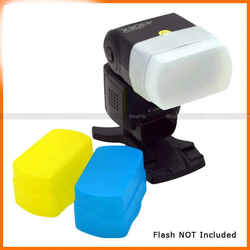 3 color white+yellow+blue Flash Diffuser BOUNCE DOME Soft Box For speedlite  For canon 430EX 430 EX II