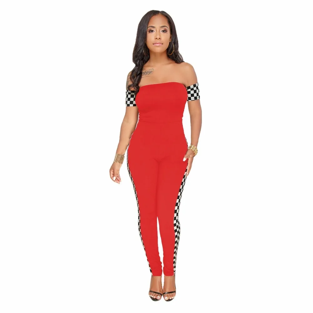 Skinny ผู้หญิงสไตล์เซ็กซี่ Jumpsuits 2019 Bodysuit ฤดูร้อน plus ขนาดเสื้อผ้า