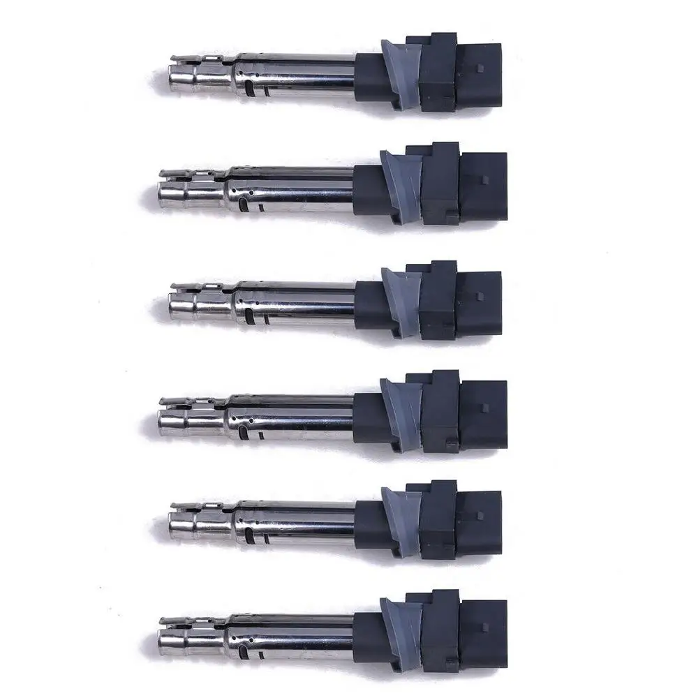 6Pcs Ignition Coil Set Fit For A-UDI A3 TT V-W Golf P-haeton T-ouareg Eos 3.2L 022 905 715 B 022905715B  UF-531 022 905 100 E