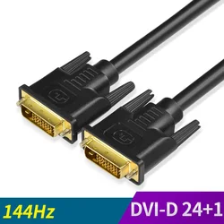 DVI Cable DVI-D 24+1 pin 1080P@144HZ 2K@60HZ Male to Male DVI to DVI Cable for Projector Laptop LCD DVD HDTV XBOX 1.5m/3m/5m/8m