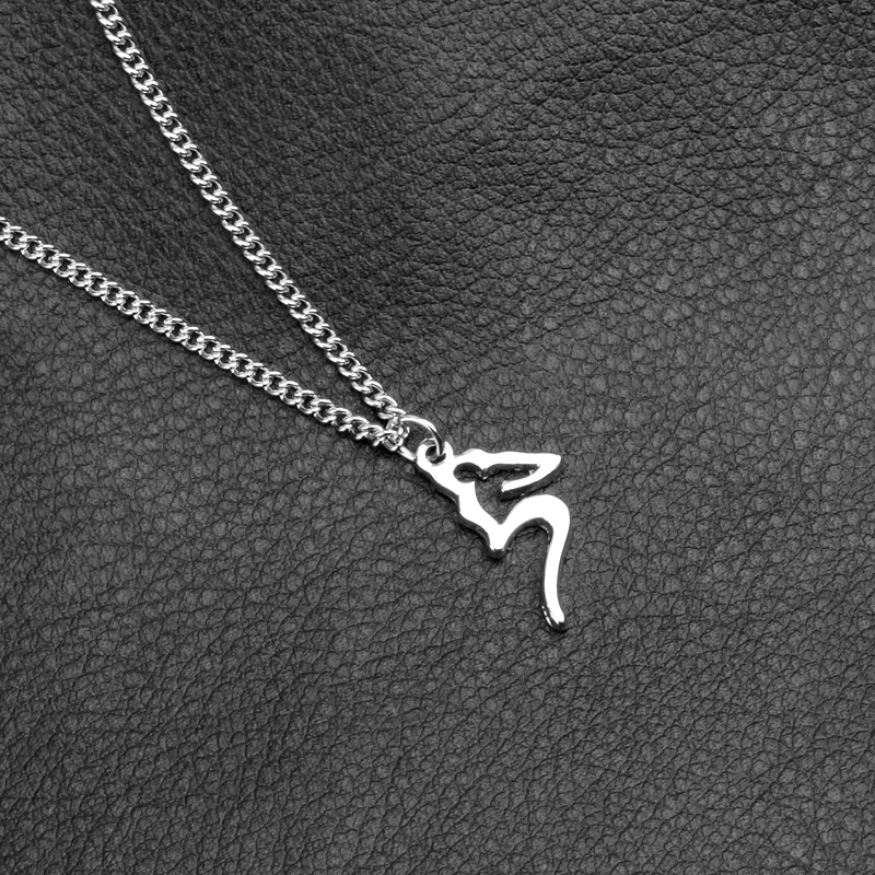 Personalized Double Horn Necklace Set Gift for Couples Deer Necklaces Handstamped  Necklace Interlocking image 5