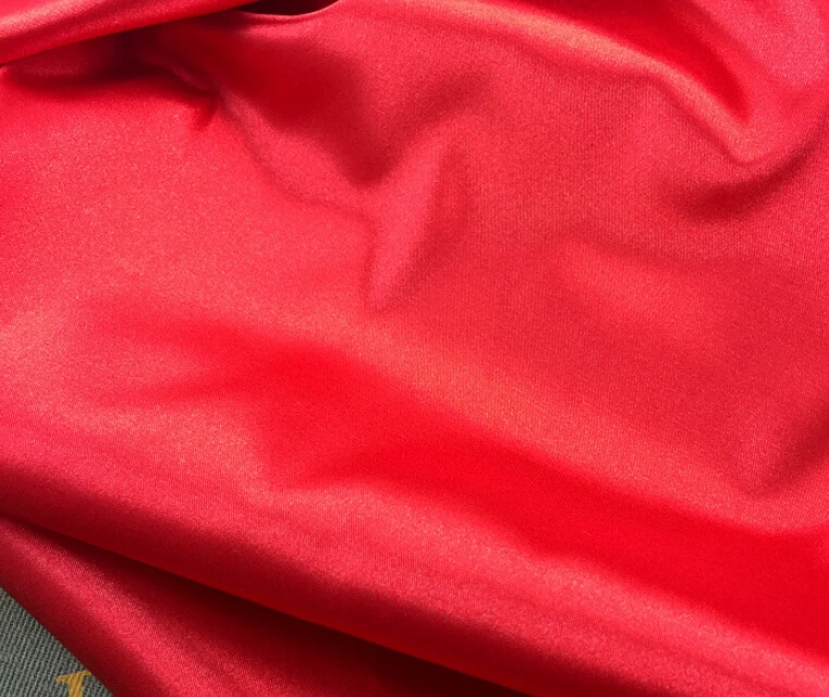 

3 meters 145cm 57" width red faux silk satin fabric for pajamas sewing and party decoration MM25