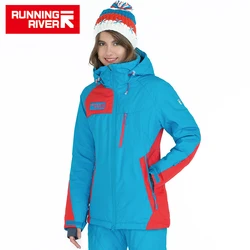 Chaqueta deportiva de alta calidad para mujer, chaqueta de esquí cálida para exteriores, 4 colores, 6 tamaños, invierno, # A5020