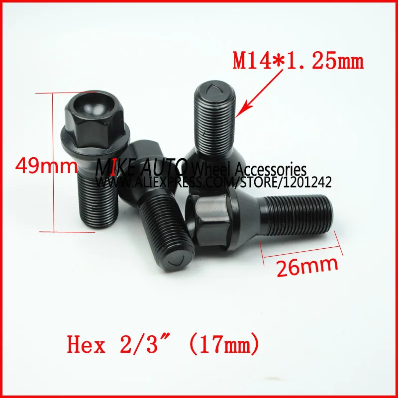 1Pcs Wheel Bolt M14X1.25X26 For Wheel Axle of BMW 5/6/7 Series X3 X5 X6 Mini F56 36136781151 Aftermarket Parts