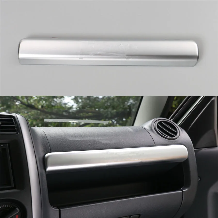 For Suzuki Jimny 2007-2015 Car Passenger Seat Front Storage Glove box Decor Sequin Strip Cover Sticker Trim styling