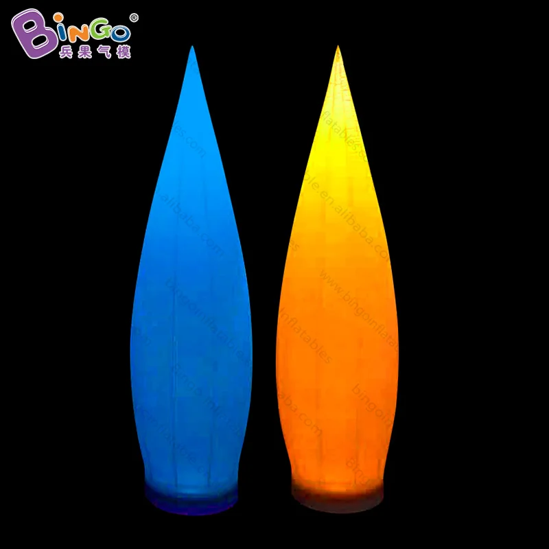 Hot Sale 2.5 M High(8.2Ft) LED Lighting Inflatable Column Customized Colorful Water Shape Pillar for Party/Event Toy