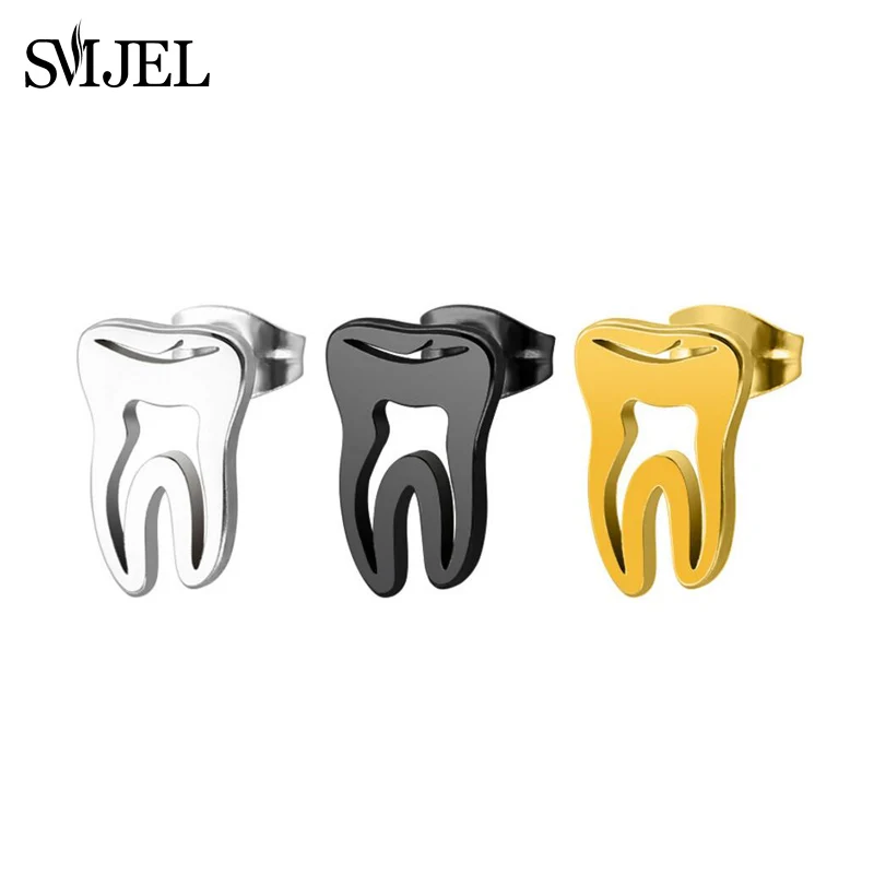 SMJEL Fashion Tooth Stud Earrings for Women Girls Doctor Earring Office Style Medical Jewelry Gift for Nurse Doctor Accessories