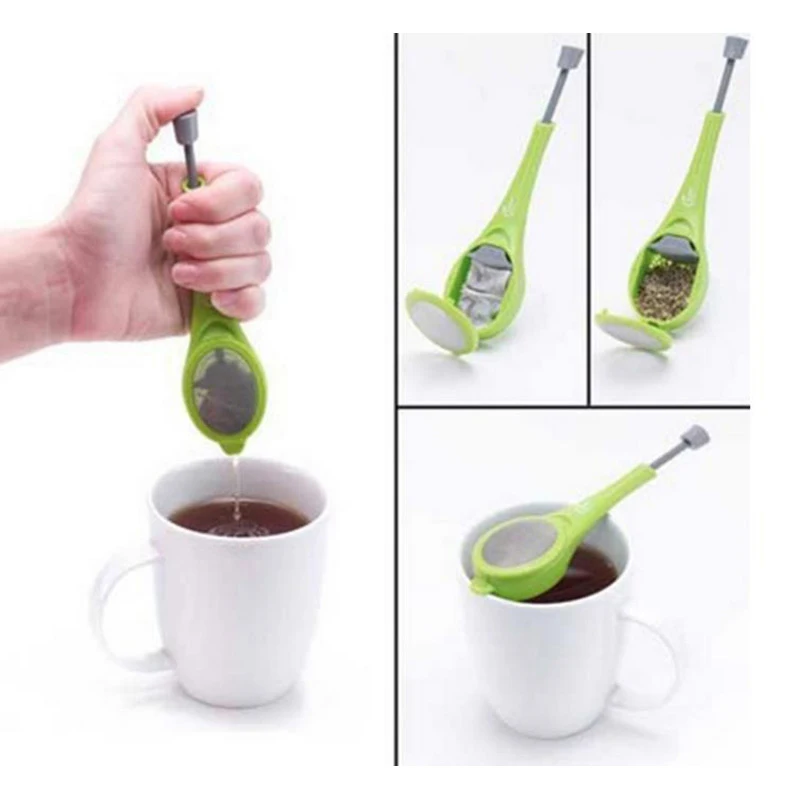 Silicone Kitchen Tea Filter Tea Leaf Infuser Drinking Tool  Tea Infuser Strainer Maker Gadget Press Tea&Coffee Strainer Brewing