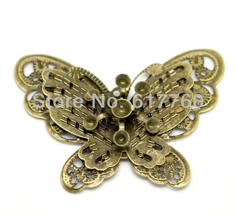 

Free shipping-10Pcs Antique Bronze Filigree Butterfly Wraps Charm Pendants Jewelry Findings DIY Embellishments 4.3x3.2cm