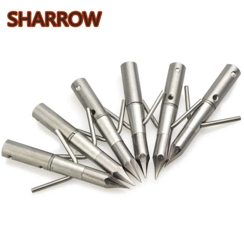 

3/6/12 шт., рыболовные наконечники для наконечников из нержавеющей стали, рыболовные инструменты, 2 фиксированных лезвия для наружных съемок, аксессуары