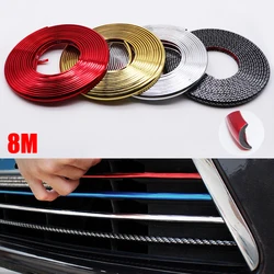 8M Styling Moulding Car Grille Impact Protection Bumper Trim Strip Tire Guard Ring Adhesive Decorative Strip Car Accessories