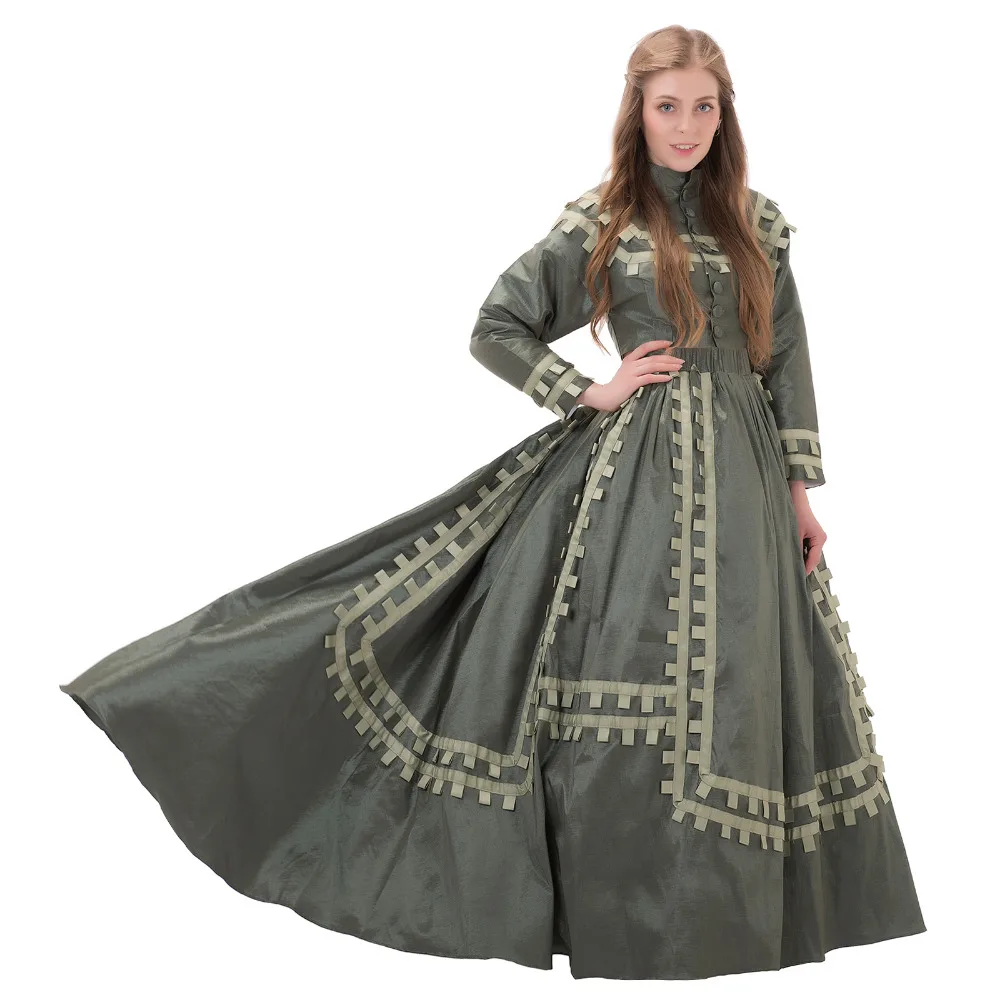 Antique Civil War Era Day Dress Victorian Day Dress 1860s Victorian Dress Gown Adult Medieval Renaissance Dress Costume Cosplay