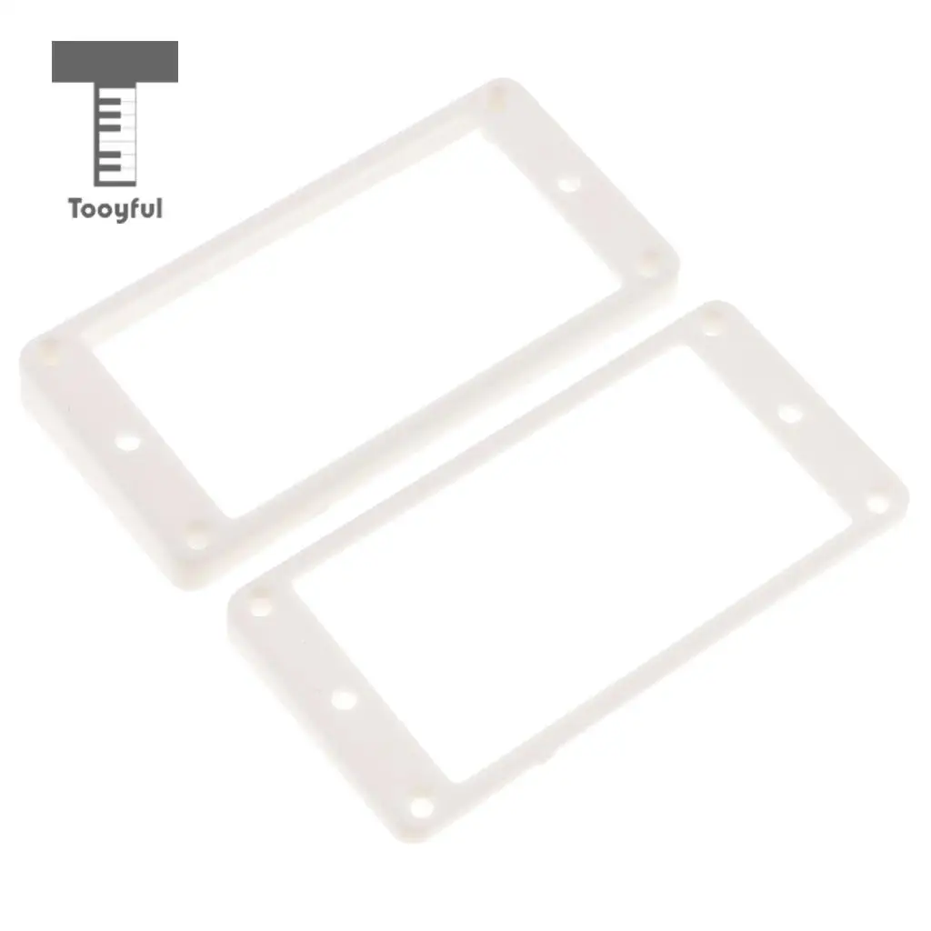 Tooyful 2PCS White Humbucker Pickups Frames Mounting Rings for LP Electric Guitar