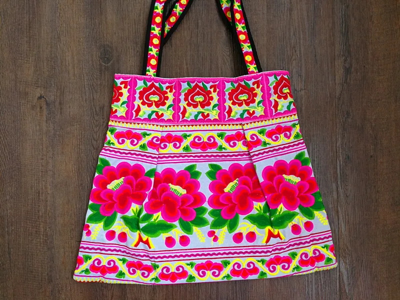 New Double-sided embroidery Ethnic bags Vintage large size canvas bag woman bag casual shoulder bags