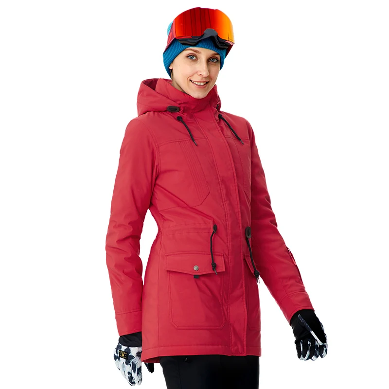 Chaquetas de Snowboard para mujer, ropa deportiva de alta calidad, cálida, a media altura, para exteriores, para invierno, # A8014