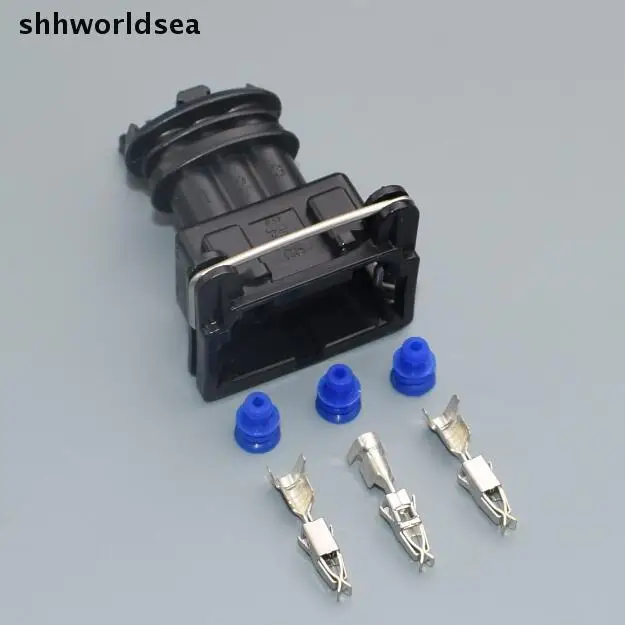 Shhworldsea 50Kit 3Way 3PIN 3.5MM Car Fuel Injector Socket Plug  MULTIPLE CONNECTORS JUNIOR POWER TIMER CONNECTOR