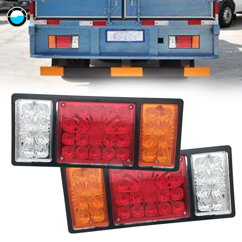 

2pcs 12V/24 36 LEDs Waterproof Car Rear Tail Lights Lamp Brake Stop Light for Trailer Caravan Truck Lorry .