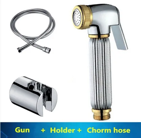 Brass Bidet Spray Set Bidet toilet seat sprayer set brass spray gun+ABS holder+stainless steel shower hose