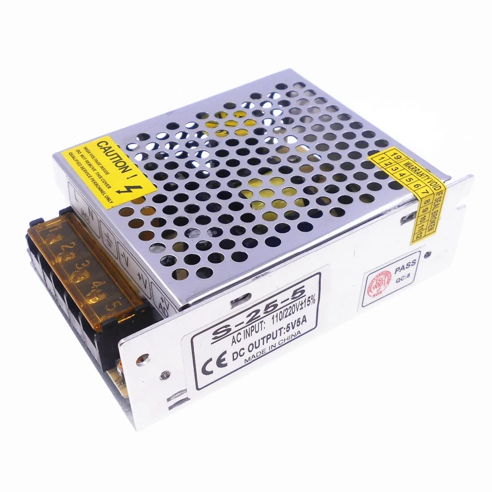 DuoWeiSi 3D Printer Parts 5V 5A 25W power supply LED display constant voltage DC regulated output switching power supply