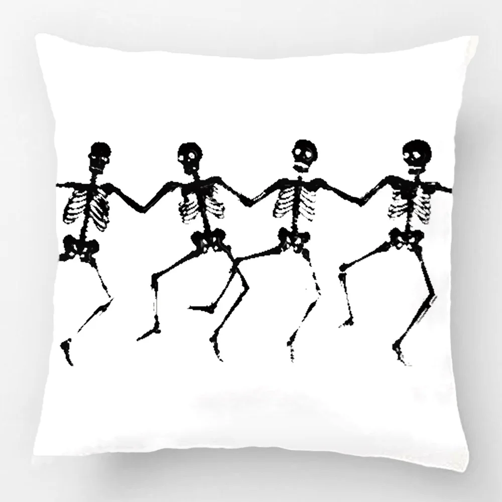 Dancing Skeletons (Blacknwhite) Throw Pillow Case Decorative Cushion Cover Pillowcase Customize Gift By Lvsure For Sofa Seat