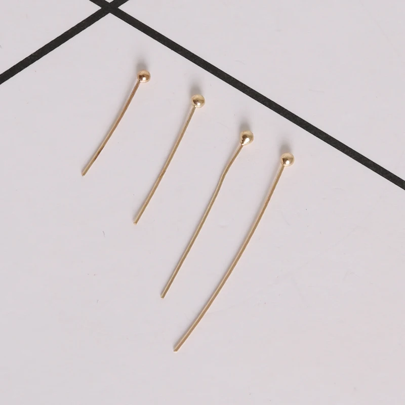 50-100 Teile/los Kupfer Kopf Pins Perlen T-pins für DIY Perlen Perlen Schmuck Machen Zubehör Ohrring Erkenntnisse liefert