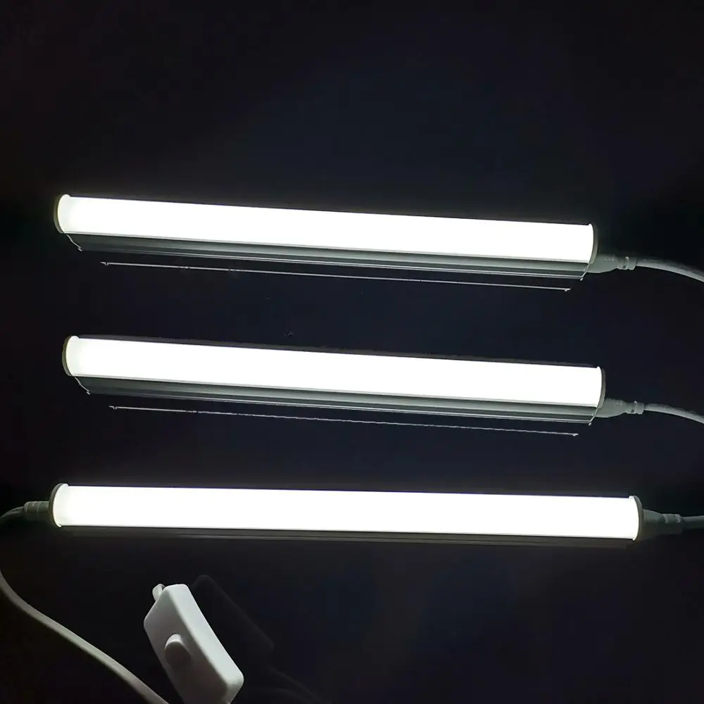 

Full Set T5 Tube 29/50CM + EU Power Plug Switch Cable + Connection Wire Accessories Cabinet Kitchen LED Lights Wall Lamp 220V