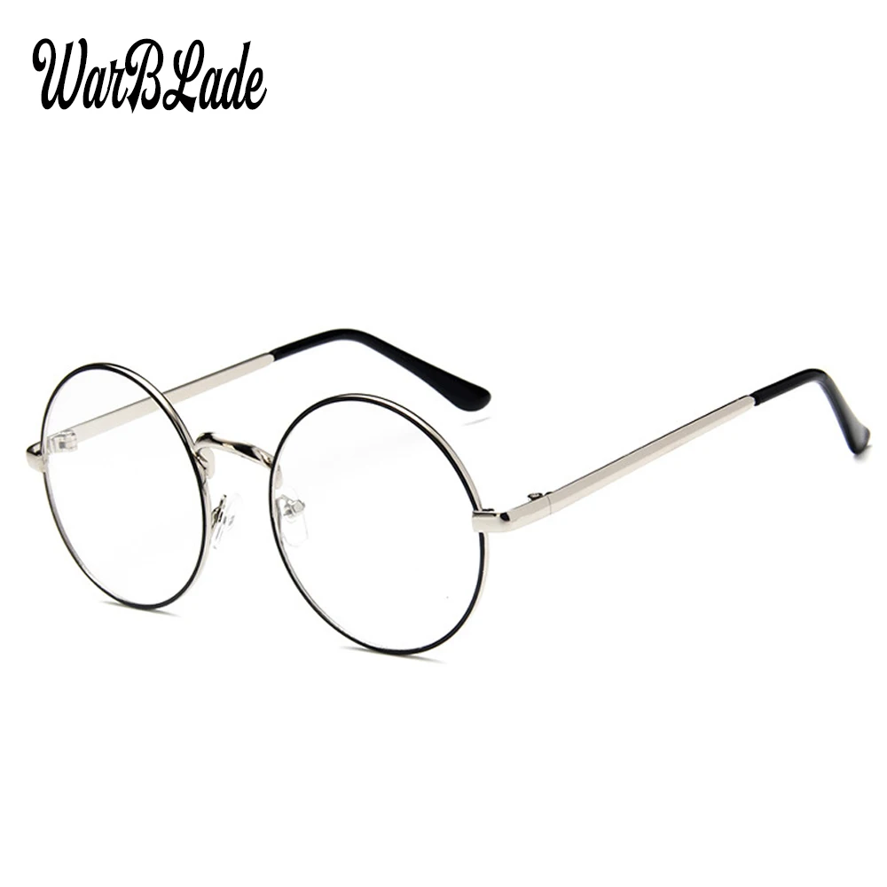 WarBLade 2020 round nerd glasses clear lens unisex gold round metal frame glasses optical men women eyeglass frame fake glasses