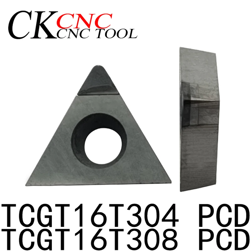 2pcs TCGT16T304 PCD TCGT16T308 PCD CNC insert dimond blade cutting carbide turning tool Diamond inserts Carbide Milling Insert