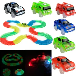 Magic Glow Racing Track Conjunto com Caixa de Varejo, Flexível Trilha Do Carro, Brilhante Brinquedo Trilha Do Carro, Tamanho Grande, 162, 165, 210, 240, Presentes