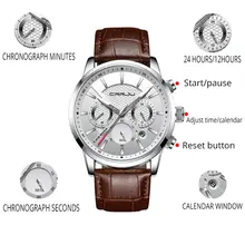 Men's Casual Leather Quartz Watch #5