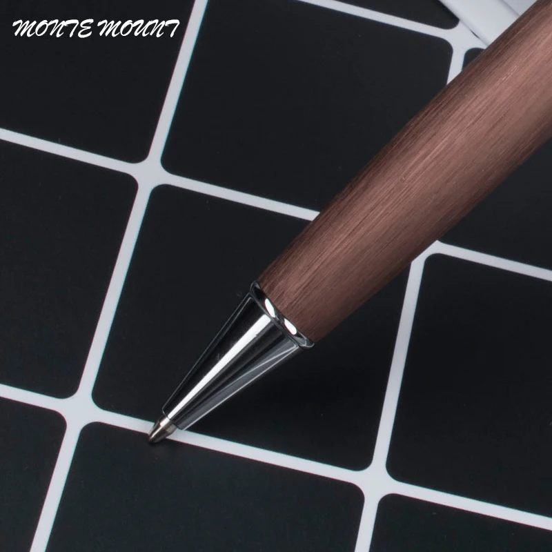 Wood ballpoint pen Writing Fluency Luxury Ballpoint Pen with 0.7mm Metal Gift Roller Ball Pens Office School Stationery Supplies image 4