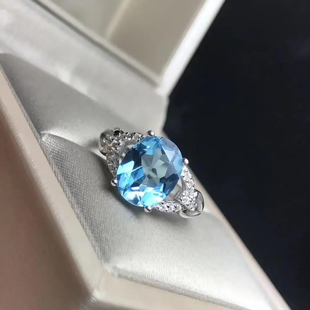 

flashing ocean blue topaz gemstome ring for women jewelry real 925 silver natural gem girl birthday gift lucky birthstone