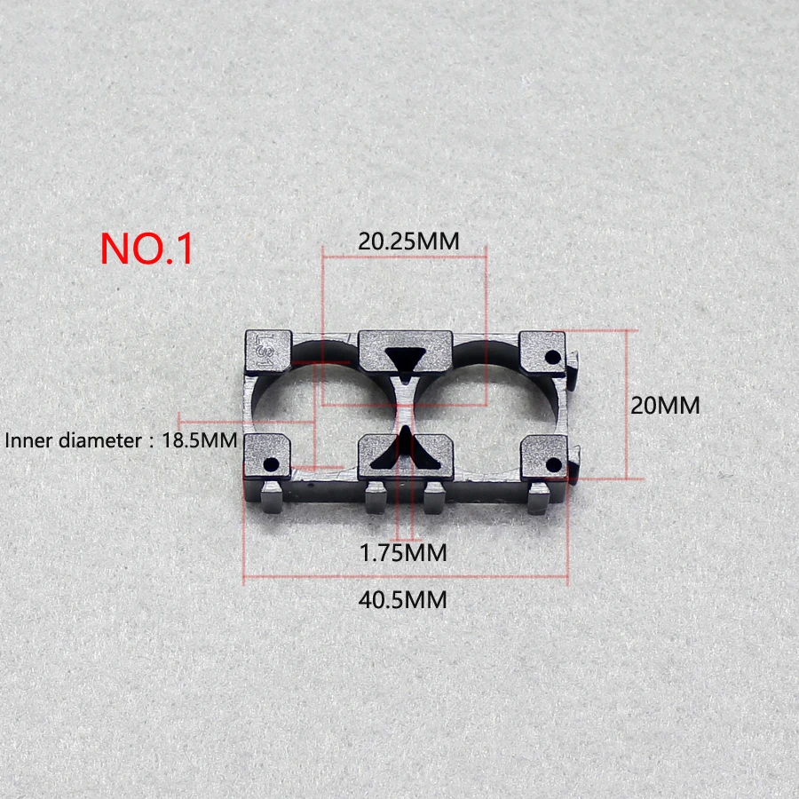 10 قطعة/الوحدة 18350 18500 18650 بطارية مزيج قوس 1 مشترك 2 العالمي ABS لهب مزيج من قوس ثابتة
