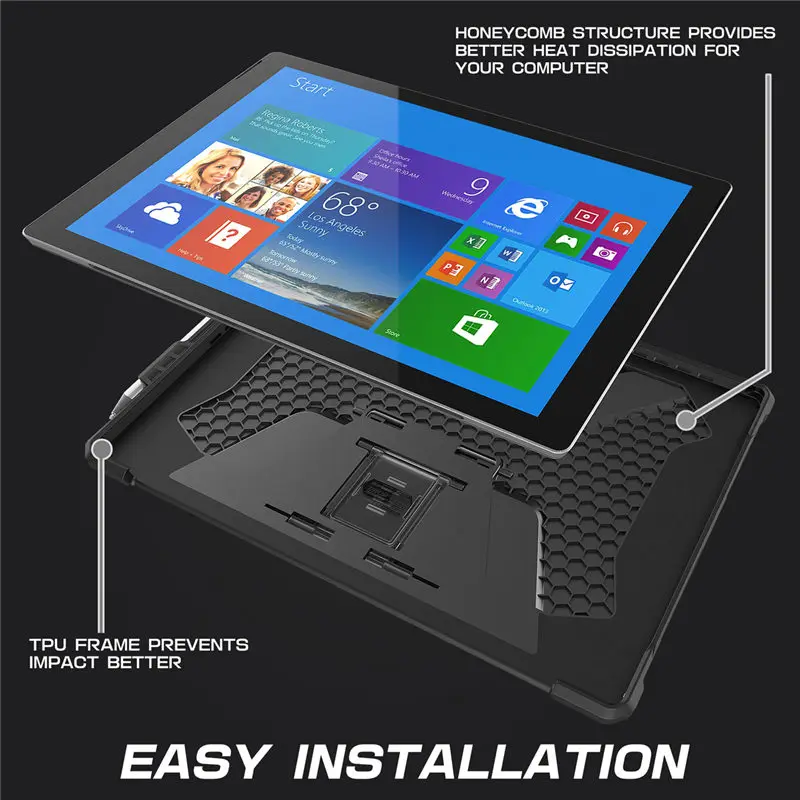 SUPCASE For Surface Pro 7 2019/Pro 6/Pro 5/Pro 4/Pro LTE Case UB PRO Full-Body Kickstand Rugged Cover,Compatible With Keyboard