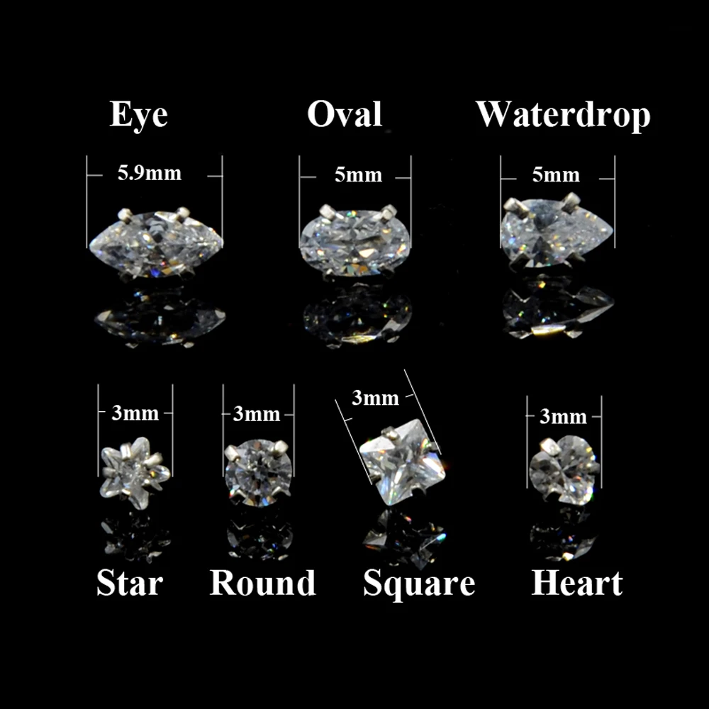 1pcs Surgical Steel Bioplast Labret Zircon Ear Stud Ear Tragus Cartilage Earring Lip Ring with Horse Eye Piercing Body Jewelry