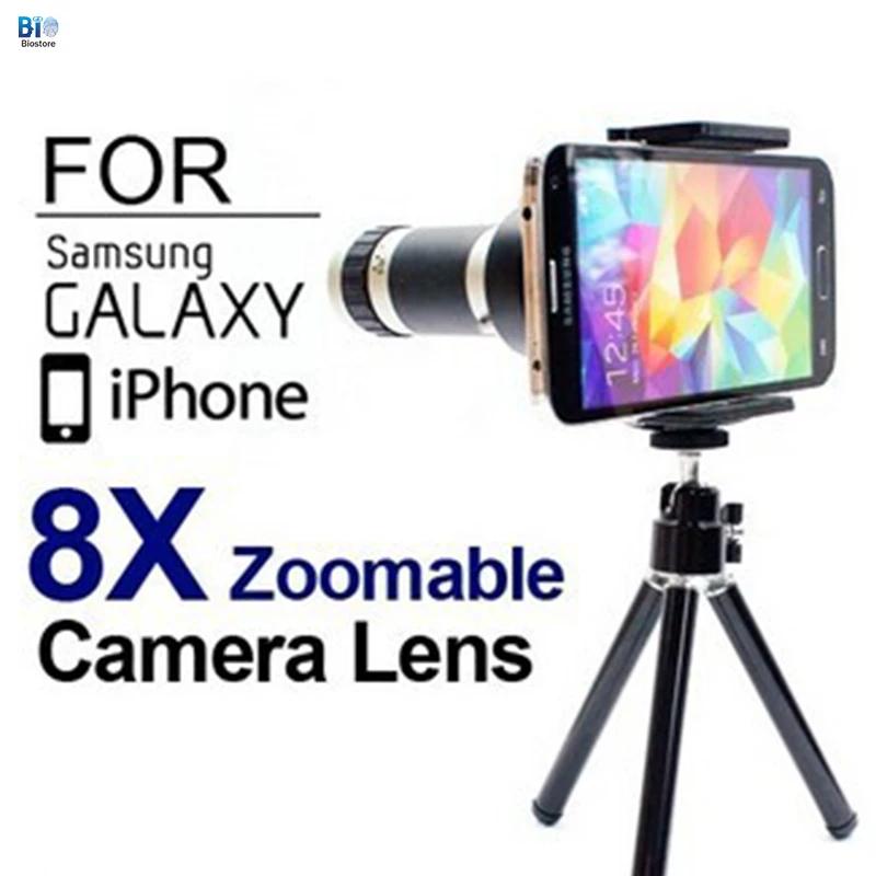 Biostore 8X Zoomable Camera Lens For Telescope Telephoto Lentes Para Celular Universal Smartphone Camera Lens