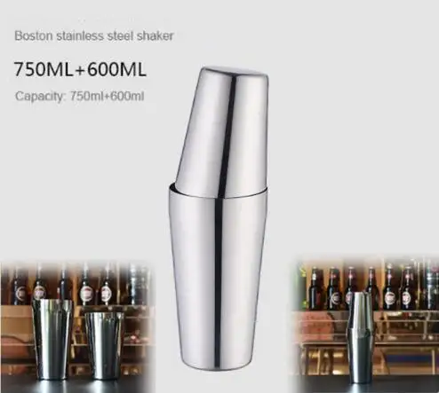 

Premium Stainless Steel Boston Cocktail Shaker Cup Whiskeymaker Bar Bartender Tools 1PC