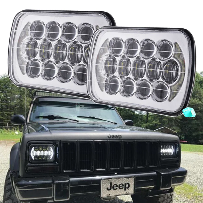 

2017 Top Sell 5x7 inch 7'' Square headlight 105W Hi/Lo Beam for 1986-1995 Jeep Wrangler YJ and 1984-2001 Jeep Cherokee XJ