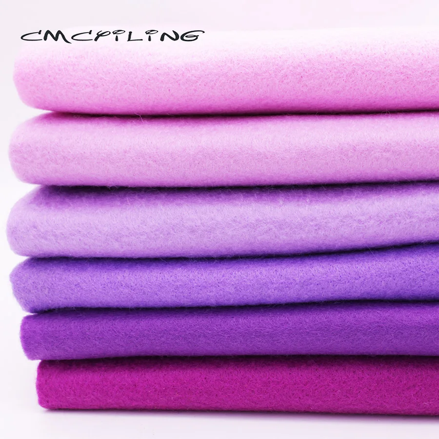 Smooth/High Density/Purple Series Soft Felt Fabric For Needlework DIY Sewing Dolls Crafts,Non-woven, Polyester Cloth 45CM*110CM