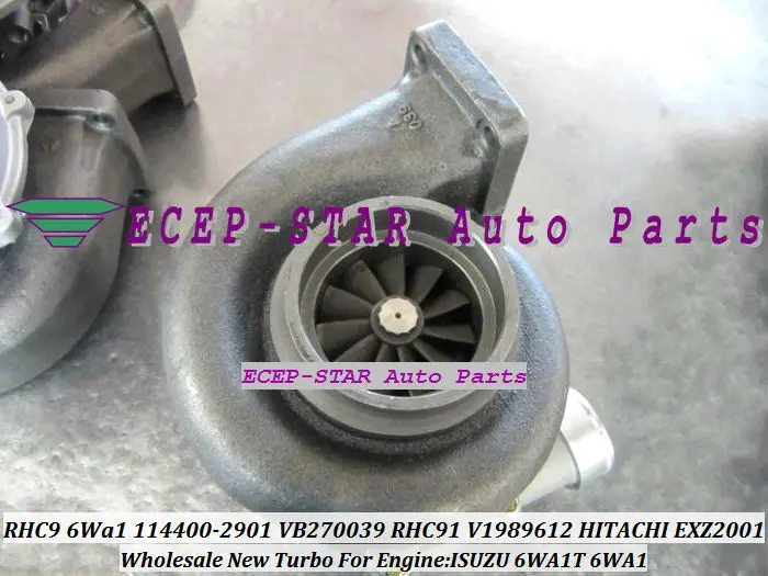 

RHC91 114400-2901 114400-2902 VB270039 RHC9 V1989612 VB270074 Turbo Turbocharger For HITACHI EXZ200-1 EX200-1 6WA1T 6WA1 TCC TCN
