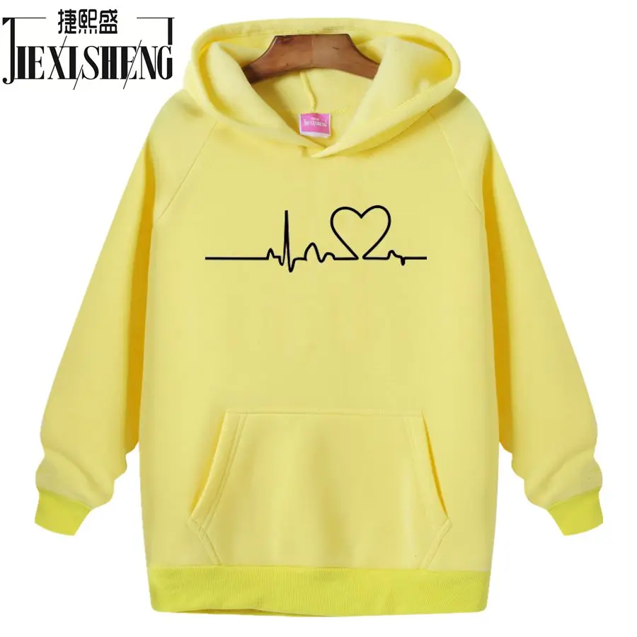 Sudadera con capucha con estampado de letras de Hello para mujer, Jersey holgado de manga larga con flocado para mantener el calor, otoño e